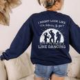 Line Dancing Choreographer Dance Teacher Group Performer Men Women Girls Kids Women's Sweatshirt Back Print Navy
