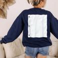 Lined Paper Notebook Halloween Costume For Students Teachers For Men Women Kids Women's Sweatshirt Back Print Navy