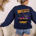 Mad Scientist Halloween Costume Science Teacher Women's Sweatshirt Back Print Navy Mad Scientist Halloween Costume Science Teacher Women's Sweatshirt Back Print Navy