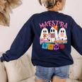 Maestra Pantasmas Conchas Teacher Mexican Halloween Women's Sweatshirt Back Print Navy Maestra Pantasmas Conchas Teacher Mexican Halloween Women's Sweatshirt Back Print Navy