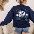Marching Band Director Music Teacher Women's Sweatshirt Back Print Navy Marching Band Director Music Teacher Women's Sweatshirt Back Print Navy