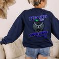 Marvel Teachers Are Super Heroes In Disguise Panther Women's Sweatshirt Back Print Navy Marvel Teachers Are Super Heroes In Disguise Panther Women's Sweatshirt Back Print Navy