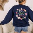 Maslow Before Blooms SPED Teacher School Psychologist Retro Men Women Women's Sweatshirt Back Print Navy Maslow Before Blooms SPED Teacher School Psychologist Retro Men Women Women's Sweatshirt Back Print Navy