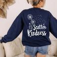 Matching Unity Day Orange Teacher Kindness Be Kind 2024 Women's Sweatshirt Back Print Navy
