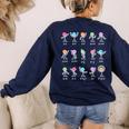 Math Equation Figures Algebra Dance Nerdy Teacher Joke For Men Women Girls Kids Women's Sweatshirt Back Print Navy