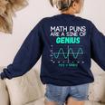 Math Puns Are a Sine Of Genius Math Teacher T-Shirt Women's Sweatshirt Back Print Navy Math Puns Are a Sine Of Genius Math Teacher T-Shirt Women's Sweatshirt Back Print Navy