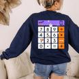 Math Teacher Halloween Costume Calculator Math Pun Women's Sweatshirt Back Print Navy Math Teacher Halloween Costume Calculator Math Pun Women's Sweatshirt Back Print Navy