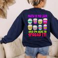 Math Teacher My Jam Here To Spread Mathematics Humor Women's Sweatshirt Back Print Navy