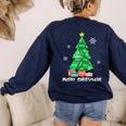 Math Teacher Polygon Christmas Tree Geometry Merry Christmas Women's Sweatshirt Back Print Navy Math Teacher Polygon Christmas Tree Geometry Merry Christmas Women's Sweatshirt Back Print Navy