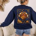 Math Turkey Teacher Thanksgiving Geometric Pi Equation Women's Sweatshirt Back Print Navy Math Turkey Teacher Thanksgiving Geometric Pi Equation Women's Sweatshirt Back Print Navy