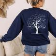 Mathematics Equation Mathematician Stuff Men Women AP Calculus Algebra Tree Math Teacher Nerd Geek Adults Kids Classic Fit Crew Neck Short Sleeve Small Women's Sweatshirt Back Print Navy