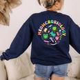 Meowcrobiology Cats Microbiology Science Teacher Women's Sweatshirt Back Print Navy Meowcrobiology Cats Microbiology Science Teacher Women's Sweatshirt Back Print Navy