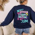 Middle School Is My Jam Cute Teacher Shirt 80's 90's Styl Women's Sweatshirt Back Print Navy Middle School Is My Jam Cute Teacher Shirt 80's 90's Styl Women's Sweatshirt Back Print Navy