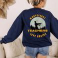 Montessori Teachers Love Brains Halloween Novelty Men Women Women's Sweatshirt Back Print Navy Montessori Teachers Love Brains Halloween Novelty Men Women Women's Sweatshirt Back Print Navy