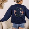 Motivational Progress Over Perfection Back To School Teacher Women's Sweatshirt Back Print Navy Motivational Progress Over Perfection Back To School Teacher Women's Sweatshirt Back Print Navy
