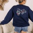 Music Is For Everyone Music Teacher Women's Sweatshirt Back Print Navy Music Is For Everyone Music Teacher Women's Sweatshirt Back Print Navy