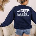 NC Red For Ed North Carolina Teacher Strike T-Shirt For Men Women Kids Women's Sweatshirt Back Print Navy
