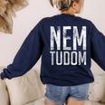 Nem Tudom Hungarian Teacher I Don't Know Men Women Girls Kids T-Shirt Women's Sweatshirt Back Print Navy