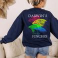 Nerdy Darwin's Finches Evolution Science Biology Teacher Women's Sweatshirt Back Print Navy Nerdy Darwin's Finches Evolution Science Biology Teacher Women's Sweatshirt Back Print Navy