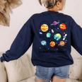 Neurodiverse Universe Space Planet Special Education Teacher Women's Sweatshirt Back Print Navy Neurodiverse Universe Space Planet Special Education Teacher Women's Sweatshirt Back Print Navy