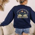 A New Chapter Begins Retired 2026 Teacher Retirement Women's Sweatshirt Back Print Navy A New Chapter Begins Retired 2026 Teacher Retirement Women's Sweatshirt Back Print Navy