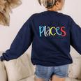 Oh The Places We Will Go Reading Day Book Lovers Teachers Women's Sweatshirt Back Print Navy Oh The Places We Will Go Reading Day Book Lovers Teachers Women's Sweatshirt Back Print Navy