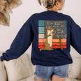 Otter Professor Teacher Teaching Maths Mathematics Women's Sweatshirt Back Print Navy Otter Professor Teacher Teaching Maths Mathematics Women's Sweatshirt Back Print Navy