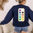 Paint Palette ArtSet Halloween Costume For Teachers Students For Men Women Kids Women's Sweatshirt Back Print Navy Paint Palette ArtSet Halloween Costume For Teachers Students For Men Women Kids Women's Sweatshirt Back Print Navy
