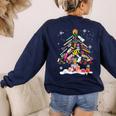 Paintbrush Christmas Tree Decor Xmas For Artist Art Teacher For Men Women Women's Sweatshirt Back Print Navy