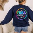 PARA Dream Team Teacher Paraprofessional Paraeducator Women's Sweatshirt Back Print Navy