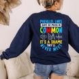 Parallel Lines Math Pun – Teacher Humor Women's Sweatshirt Back Print Navy Parallel Lines Math Pun – Teacher Humor Women's Sweatshirt Back Print Navy
