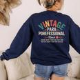 Paraprofessional Vintage Para Teacher 60s 70s 80s Women's Sweatshirt Back Print Navy Paraprofessional Vintage Para Teacher 60s 70s 80s Women's Sweatshirt Back Print Navy