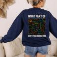 What Part Of Don't You Understand Math Teacher Women's Sweatshirt Back Print Navy