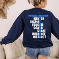 PE Physical Education Teacher For PE Teacher Women's Sweatshirt Back Print Navy PE Physical Education Teacher For PE Teacher Women's Sweatshirt Back Print Navy