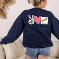 Peace Love Visuals Special Education Teacher Dream Team Women's Sweatshirt Back Print Navy Peace Love Visuals Special Education Teacher Dream Team Women's Sweatshirt Back Print Navy