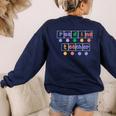 Phonics Reading Teacher Science Of Reading Literacy Coach Women's Sweatshirt Back Print Navy