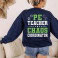 Physical Education PE Teacher School Women's Sweatshirt Back Print Navy Physical Education PE Teacher School Women's Sweatshirt Back Print Navy