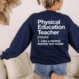 Physical Education Teacher Definition Sports PE School Women's Sweatshirt Back Print Navy Physical Education Teacher Definition Sports PE School Women's Sweatshirt Back Print Navy