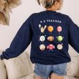 Physical Education Teacher PE Teacher Specials Back School Women's Sweatshirt Back Print Navy