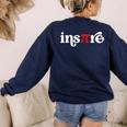 Pi Day Inspire 314 Symbol Math Teacher Science Mathematics Women's Sweatshirt Back Print Navy