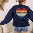 Pianist Retro Sunset Piano Keyboard Player Teacher Women's Sweatshirt Back Print Navy Pianist Retro Sunset Piano Keyboard Player Teacher Women's Sweatshirt Back Print Navy