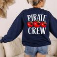 Pirate Crew Pirate Teacher Team Squad Talk Like A Pirate Day For Men Women Kids Women's Sweatshirt Back Print Navy Pirate Crew Pirate Teacher Team Squad Talk Like A Pirate Day For Men Women Kids Women's Sweatshirt Back Print Navy