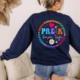 Pre K Dream Team Back To School Boys First Day Teacher Women's Sweatshirt Back Print Navy Pre K Dream Team Back To School Boys First Day Teacher Women's Sweatshirt Back Print Navy