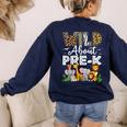 Pre-k Teacher Kids Back To School Wild About Pre-k Women's Sweatshirt Back Print Navy Pre-k Teacher Kids Back To School Wild About Pre-k Women's Sweatshirt Back Print Navy