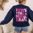In My Preschool Era Teachers Women Back To School Kids Girls Women's Sweatshirt Back Print Navy