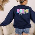 Preschool Squad Team Pre-K Crew Back To School Teacher Women's Sweatshirt Back Print Navy