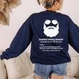 Professor Ancient Teaching Education Bearded History Teacher Women's Sweatshirt Back Print Navy Professor Ancient Teaching Education Bearded History Teacher Women's Sweatshirt Back Print Navy