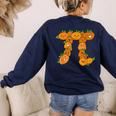 Pumpkin Pi Math Teacher Halloween Costume Geometry Women's Sweatshirt Back Print Navy Pumpkin Pi Math Teacher Halloween Costume Geometry Women's Sweatshirt Back Print Navy