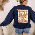 Pumpkin Teacher Preppy Fall In Love With Learning Autumn Women's Sweatshirt Back Print Navy Pumpkin Teacher Preppy Fall In Love With Learning Autumn Women's Sweatshirt Back Print Navy
