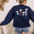 Punctuation English Teacher Wait What Stop It I Agree Women's Sweatshirt Back Print Navy Punctuation English Teacher Wait What Stop It I Agree Women's Sweatshirt Back Print Navy